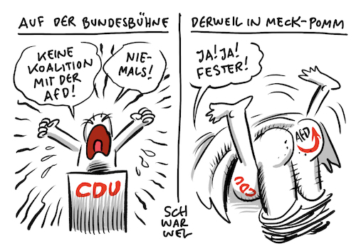 Cartoon: CDU Koalition mit AfD Penzlin (medium) by Schwarwel tagged cdu,koalition,afd,alternative,für,deutschland,ziemiak,penzlin,mecklenburg,vorpommern,ratsfraktion,rechtsextrem,rechtsextremismus,rechtspopulismus,rechtspopulisten,partei,parteien,cartoon,karikatur,schwarwel,cdu,koalition,afd,alternative,für,deutschland,ziemiak,penzlin,mecklenburg,vorpommern,ratsfraktion,rechtsextrem,rechtsextremismus,rechtspopulismus,rechtspopulisten,partei,parteien,cartoon,karikatur,schwarwel