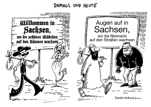 Cartoon: Demo Leipzig Pegida Touristen (medium) by Schwarwel tagged anti,islam,demo,pegida,touristen,leipzig,kariktur,schwarwel,anti,islam,demo,pegida,touristen,leipzig,kariktur,schwarwel