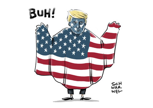 Cartoon: Donald Trump (medium) by Schwarwel tagged donald,trump,sheriff,amerika,us,usa,präsident,präsidentschaftskandidat,republikaner,rechtsextrem,homophob,radikal,politik,wahl,karikatur,schwarwel,donald,trump,sheriff,amerika,us,usa,präsident,präsidentschaftskandidat,republikaner,rechtsextrem,homophob,radikal,politik,wahl,karikatur,schwarwel