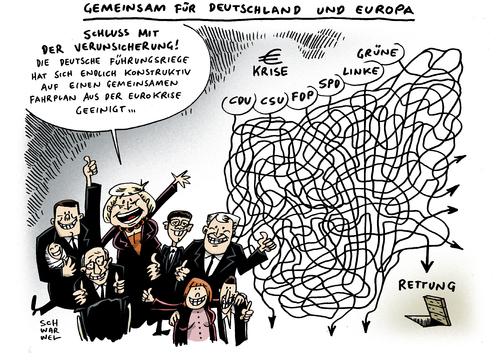 Cartoon: Eurokrise Juncker (medium) by Schwarwel tagged euro,eu,europa,europäische,geld,wirtschaft,finanzen,karikatur,schwarwel,union,chef,junkcher
