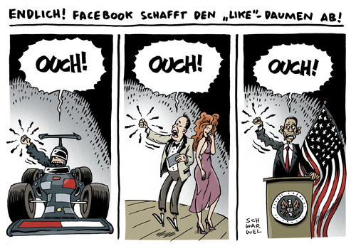 Cartoon: Facebook Like Daumen (medium) by Schwarwel tagged facebook,like,daumen,karikatur,schwarwel,abschaffung,entfernung,facebook,like,daumen,karikatur,schwarwel,abschaffung,entfernung