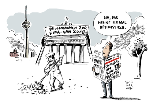 Cartoon: FIFA Skandal Vergabe (medium) by Schwarwel tagged fifa,skandal,vergabe,2010,wm,weltmeisterschaft,fußball,karikatur,schwarwel,fifa,skandal,vergabe,2010,wm,weltmeisterschaft,fußball,karikatur,schwarwel