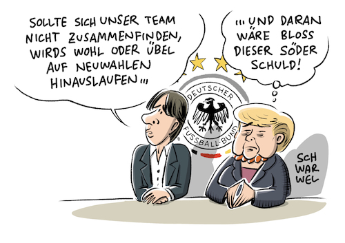 Cartoon: Jamaika Sondierungen Fußball (medium) by Schwarwel tagged jamaika,koalition,sondierung,merkel,cdu,csu,fdp,die,grüne,wahl,wahlen,bundestagswahl,neuwahlen,fussball,fußball,politik,politiker,deutschland,deutscher,fussballbund,karikatur,schwarwel,jamaika,koalition,sondierung,merkel,cdu,csu,fdp,die,grüne,wahl,wahlen,bundestagswahl,neuwahlen,fussball,fußball,politik,politiker,deutschland,deutscher,fussballbund,karikatur,schwarwel