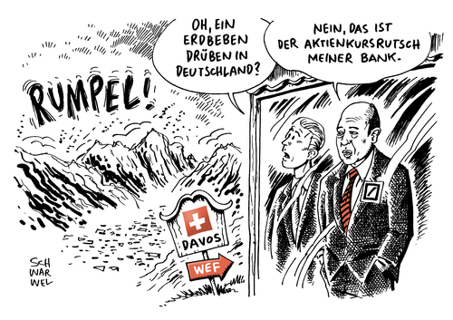 Cartoon: Rekordverlust bei Deutsche Bank (medium) by Schwarwel tagged rekordverlust,verlust,aktie,börse,aktionär,deutsche,bank,john,cryan,davos,strategie,erdbeben,aktienrutsch,wef,schweiz,absturz,weltwirtschaftsforum,wirtschaft,geld,finanzen,karikatur,schwarwel,rekordverlust,verlust,aktie,börse,aktionär,deutsche,bank,john,cryan,davos,strategie,erdbeben,aktienrutsch,wef,schweiz,absturz,weltwirtschaftsforum,wirtschaft,geld,finanzen,karikatur,schwarwel