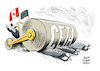 Cartoon: EU stimmt CETA zu (small) by Schwarwel tagged ceta,freihandelsabkommen,kanada,eu,europäische,union,parlament,karikatur,schwarwel