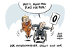 Cartoon: Haushaltsdebatte im Bundestag (small) by Schwarwel tagged haushaltsdebatte,haushalt,politik,regierung,schwarze,null,merkel,cdu,bundestag,finanzen,finanzminister,etat,etatentwurf,karikatur,schwarwel