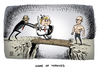 Cartoon: Krim Merkel Vermittler Putin (small) by Schwarwel tagged krim,krise,ukraine,krieg,konflikt,obama,merkel,putin,russland,usa,deutschland,mächte,wirtschaft,wirtschaftskrieg,annektion,ritter,game,of,thrones,waffen,gewalt,machtverhältnis,g7,g8,nato,eu,europäische,union,frieden,einigung,karikatur,schwarwel