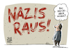 Cartoon: NazisRaus bei Twitter (small) by Schwarwel tagged nazis,raus,nazi,neonazi,neonazis,twitter,shitstorm,solidarität,journalistin,tweet,tweets,profil,account,social,media,soziale,medien,hass,hetze,hate,speech,internet,www,world,wide,web,reporterin,morddrohung,vergewaltigung,nicole,diekmann,demokratie,nationalsozialisten,rechtsradikal,rechtsextrem,rechtsextremismus,faschismus,faschist,grundgesetz,hetzkampagne,vergewaltigungsaufrufe,hashtag,afd,alternative,für,deutschland,von,storch,weidel,gauland,meuthen,höcke,cartoon,karikatur,schwarwel