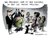 Cartoon: Obama sucht BP Verantwortliche (small) by Schwarwel tagged schwarwel,karikatur,katastrofe,umwelt,mexiko,von,golf,ölkrise,verantwortliche,bp,obama,barack
