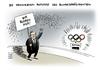 Cartoon: Olympia Gauck Sotschi (small) by Schwarwel tagged olympia,bundespräsident,gauck,sotschi,besuch,sport,olympische,ringe,karikatur,schwarwel