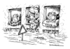 Cartoon: Wenn der Pegel steigt (small) by Schwarwel tagged hochwasser pegel anstieg flut katastrophe umwelt natur leute obdachlos gefahr karikatur schwarwel