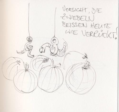 Cartoon: Anglerglück (medium) by manfredw tagged angler,wurm,zwiebeln