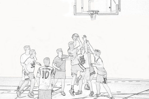 Cartoon: basketball (medium) by Peter Losch tagged fit,gruppe,spaß,freizeit,sport