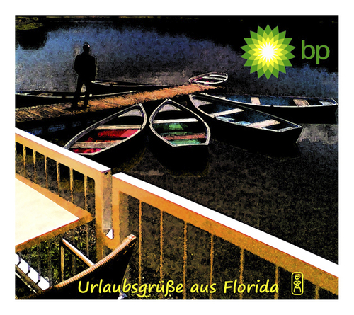 Cartoon: urlaubsgruesse (medium) by edda von sinnen tagged florida,oelpest,edda,von,sinnen