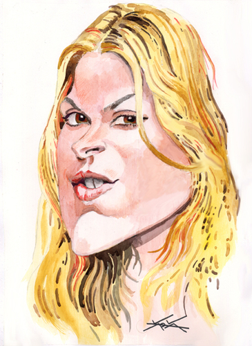 Cartoon: Ali Larter caricature (medium) by KARKA tagged ali,larter,heroes,tv