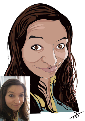 Cartoon: caricature 2 (medium) by tinotoons tagged caricature,woman,smile