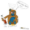 Cartoon: Stofftier (small) by Butterfass tagged tier