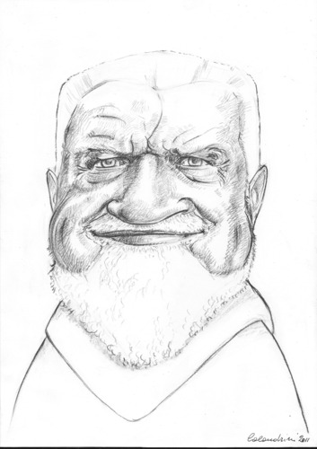 Cartoon: Enzo Bianchi (medium) by davide calandrini tagged caricature,personaggi,famosi,cultura,arte,spiritualita,letteratura,disegni