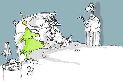 Cartoon: christmas (medium) by romi tagged christmas,wife,bed