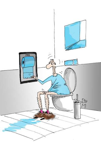 Cartoon: iPad toilet (medium) by romi tagged toilet,closed,ipad