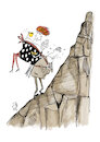 Cartoon: Tourism (small) by romi tagged coffee,woman,hiking,mountains