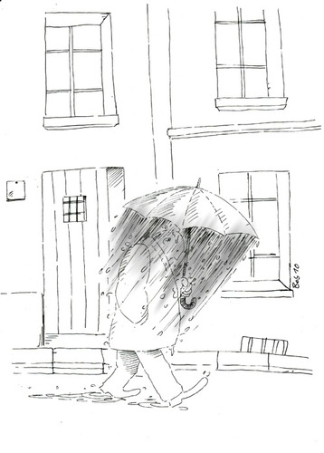 Cartoon: Nichts als Regen (medium) by bob tagged regen,schirm