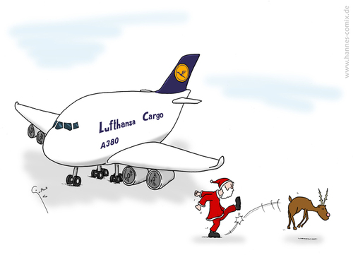 Cartoon: Airbus A380 Contest (medium) by toonpool com tagged lufthansa,airbus380,airbus,plane,flugzeug,contest