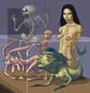 Cartoon: Akiko Visits The Natural History (small) by kernunnos tagged what,the,fuck,is,deal,with,title