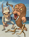 Cartoon: The Walrus and the Carpenter (small) by kernunnos tagged cloth,buttons,turd,bingler,fingstoppered,spume