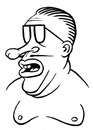 Cartoon: toon 10 (small) by kernunnos tagged man,boobs,nose,glasses,hair,pencil,thin,mustache