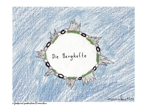 Cartoon: die bergkette (medium) by meusikus tagged wortspiel,berg,kette