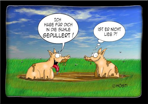 Cartoon: Höstis Schweinereien (medium) by Hösti tagged hösti,cartoons,hoesti,stephan,höstermann,schweine,schweinereien