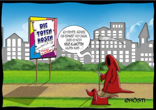 Cartoon: Tote Hosen (medium) by Hösti tagged höstis,scharlachroter,sensenmann