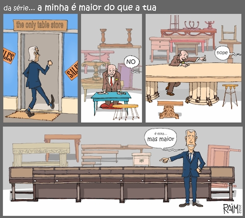 Cartoon: bigger (medium) by raim tagged putin,biden,bigger