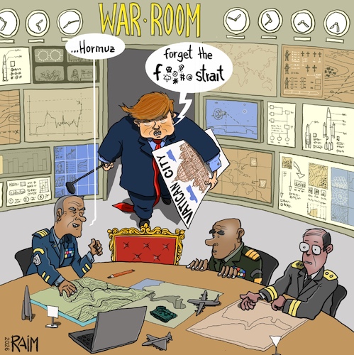 Cartoon: vatican (medium) by raim tagged leoxiv,trump,hormuz