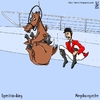 Cartoon: equestrian diving (small) by raim tagged olympics diving equestrian games horse