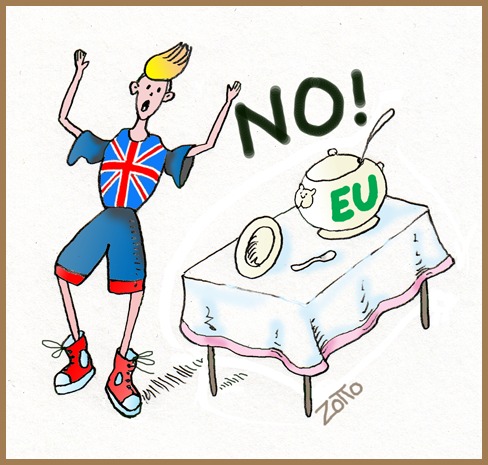 Cartoon: England sagt No zur EG! (medium) by Zotto tagged inselmentalität,fremdenangst,eigenständigkeit