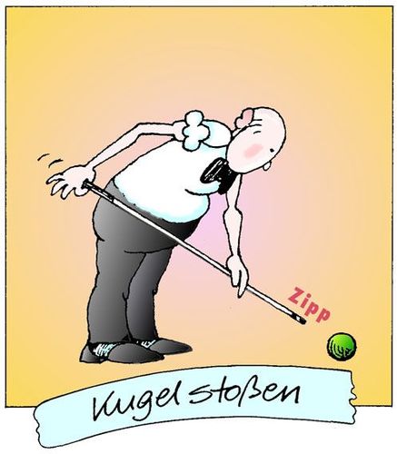 Cartoon: SPORT ist COOL! (medium) by Zotto tagged eislauf,ringkampf,hammerwerfen,hindernislauf,korbball,kugelstoßen,bogenschießen,wasserball