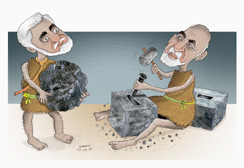 Cartoon: Afghan Elections ! (medium) by Shahid Atiq tagged afghanistan