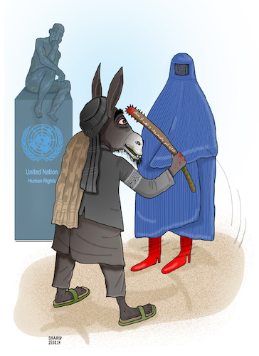 Cartoon: Afghan women! (medium) by Shahid Atiq tagged afghanistan