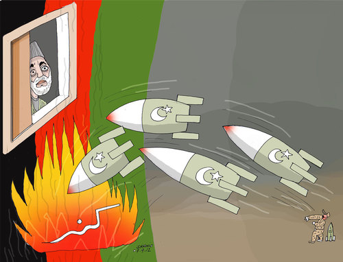 Cartoon: afghanistan koner pr. (medium) by Shahid Atiq tagged 0148