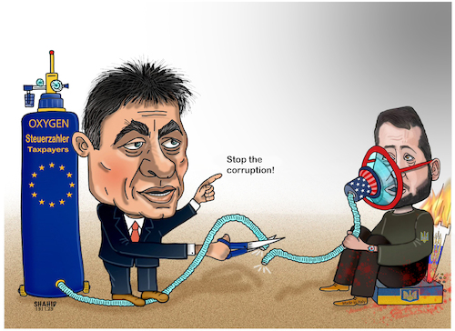 Cartoon: Corruption ! (medium) by Shahid Atiq tagged ukraine