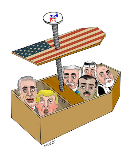 Cartoon: Democtants Victory! (medium) by Shahid Atiq tagged afghanistan,balkh,helmand,kabul,london,nangarhar,attack