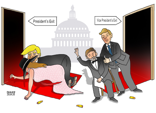 Cartoon: Escape! (medium) by Shahid Atiq tagged usa