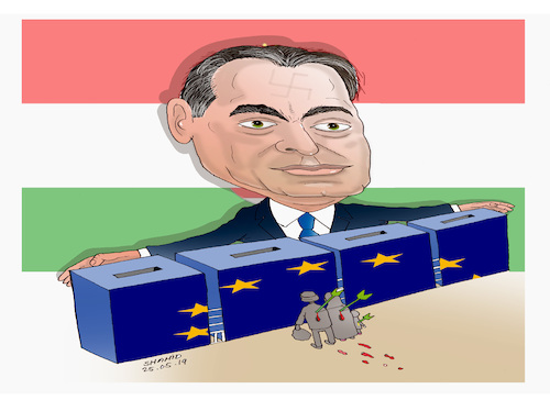 Cartoon: Fanaticism in Europes ! (medium) by Shahid Atiq tagged eu