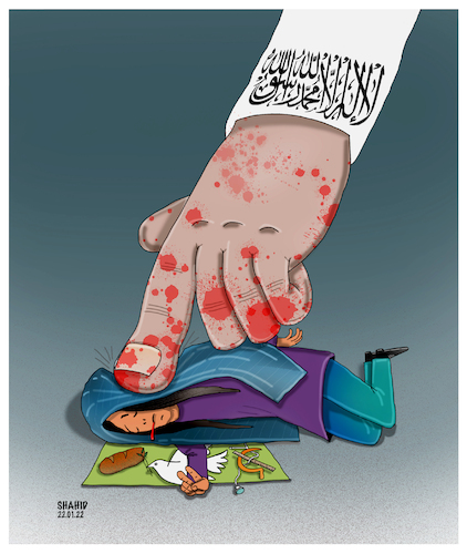 Cartoon: Freedom and Job ! (medium) by Shahid Atiq tagged afghanistan