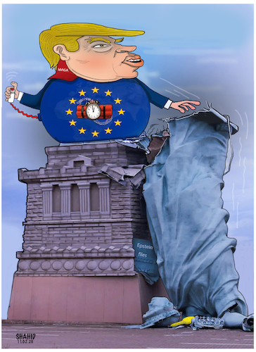 Cartoon: Hostage taking! (medium) by Shahid Atiq tagged eu