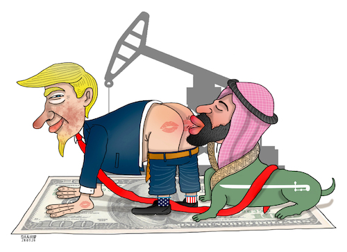 Cartoon: Kiss my ...! (medium) by Shahid Atiq tagged iran