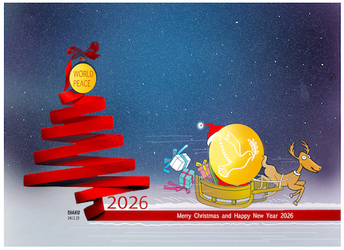 Cartoon: Merry Christmas! (medium) by Shahid Atiq tagged eu