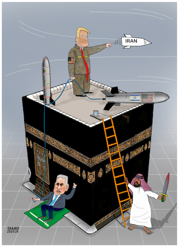 Cartoon: Military bases! (medium) by Shahid Atiq tagged saudi